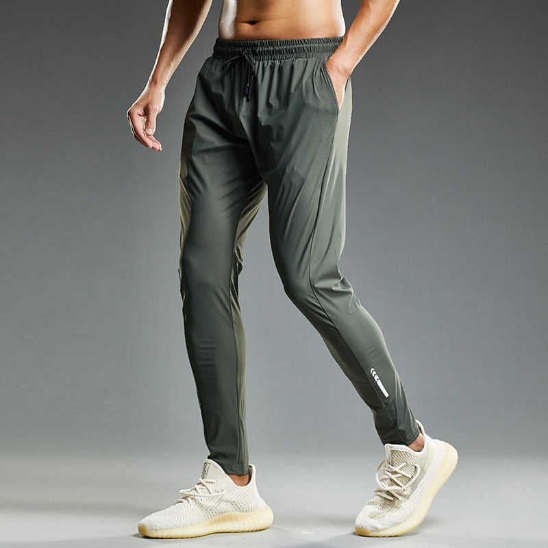 Summer Thin Men's Jogging Sweatpants Custom LOGO Running Sport Pants Elastic Shrink Leg Casual Outdoor Training Fitness Trousers