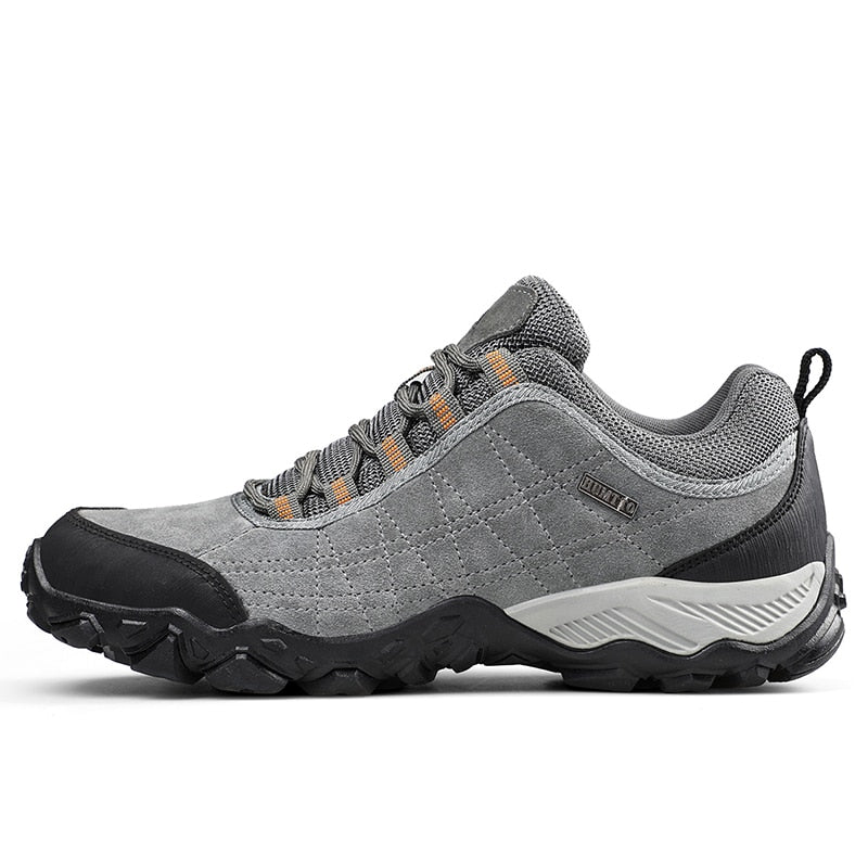 Humtto New Arrival Leather Hiking Shoes Wear-resistant Outdoor Sport Men Shoes Lace-Up Mens Climbing Trekking Hunting Sneakers