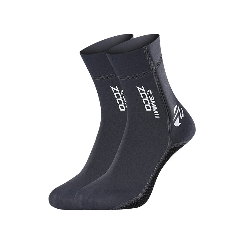 1 Pair New 3mm Neoprene Diving Socks Non-slip Adult Warm Patchwork Wetsuit Shoes Diving Surfing Boots for Men Womens Swimming
