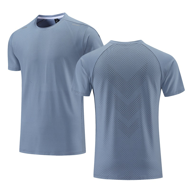 Custom LOGO Men Running T-shirt Fitness Sports Top Gym Training Shirt Jogging Casual Sportswear Quick Dry Outdoor Sports Shirt