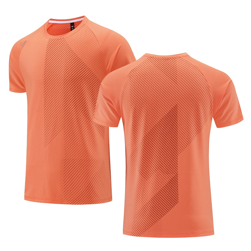 Custom LOGO Men Running T-shirt Fitness Sports Top Gym Training Shirt Jogging Casual Sportswear Quick Dry Outdoor Sports Shirt