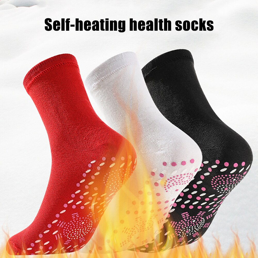1/2/4Pair Self-heating Socks Men Women Health Warming Fever Sock Non-slip Dot Foot Massage Magnetic Therapy Relieve Tired Winter