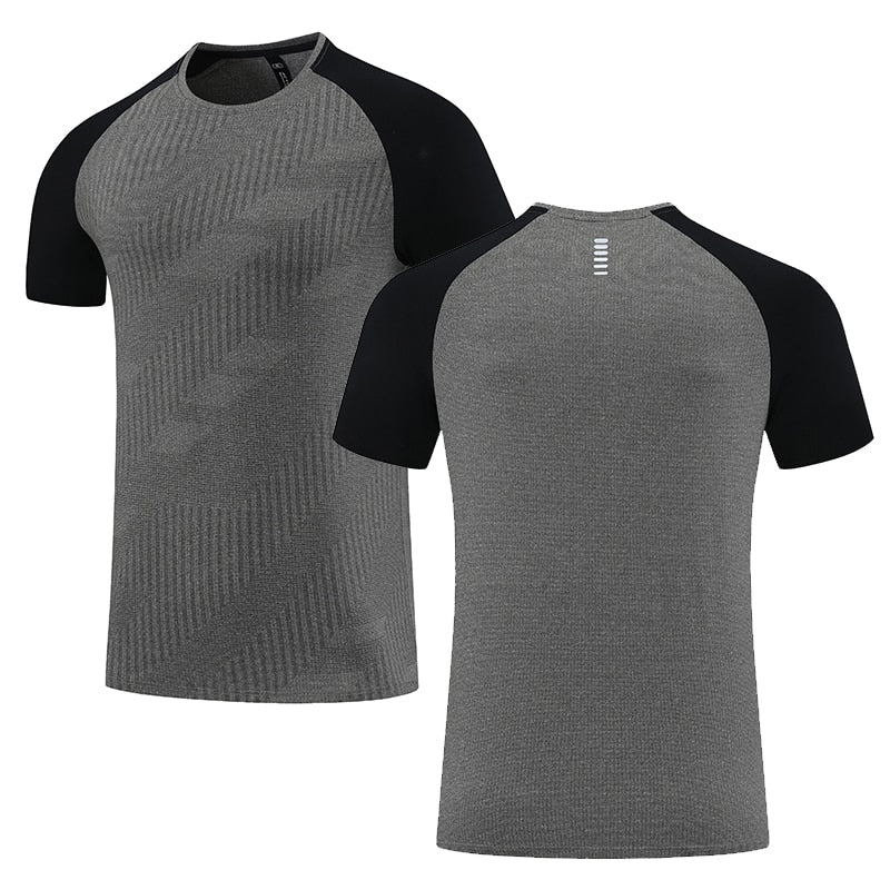 Custom LOGO Men Running T-shirt Fitness Sports Top Gym Training Shirt Jogging Casual Sportswear Quick Dry Outdoor Sports Shirt