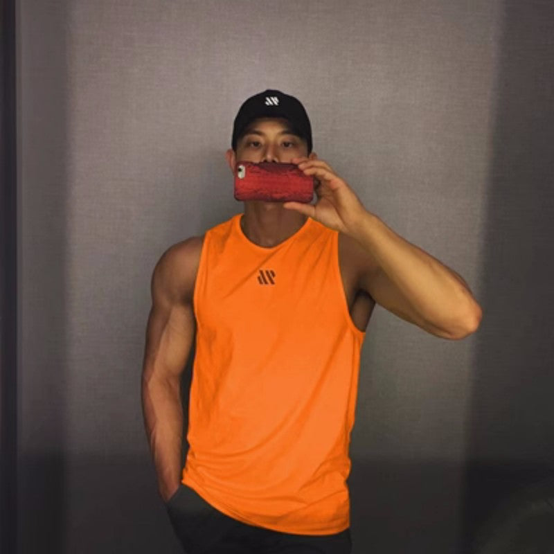 2023 Mens fitness gyms Tank top men Fitness sleeveless shirt Male mesh breathable Sports vest Undershirt Gyms Running vest men