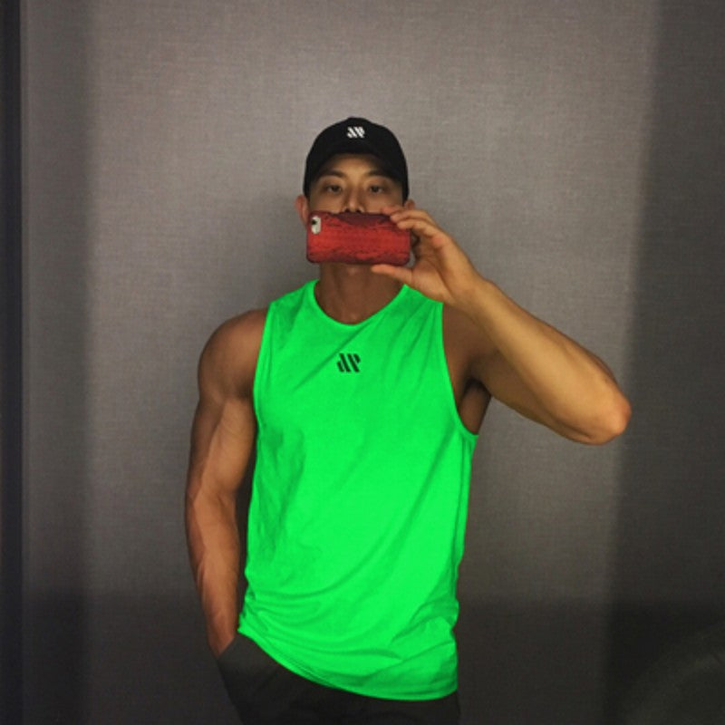 2023 Mens fitness gyms Tank top men Fitness sleeveless shirt Male mesh breathable Sports vest Undershirt Gyms Running vest men