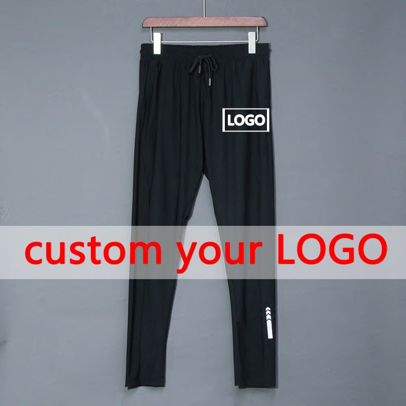 Summer Thin Men's Jogging Sweatpants Custom LOGO Running Sport Pants Elastic Shrink Leg Casual Outdoor Training Fitness Trousers