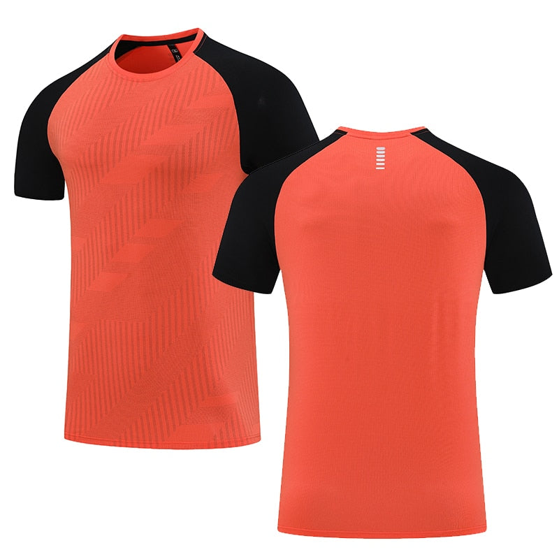 Custom LOGO Men Running T-shirt Fitness Sports Top Gym Training Shirt Jogging Casual Sportswear Quick Dry Outdoor Sports Shirt