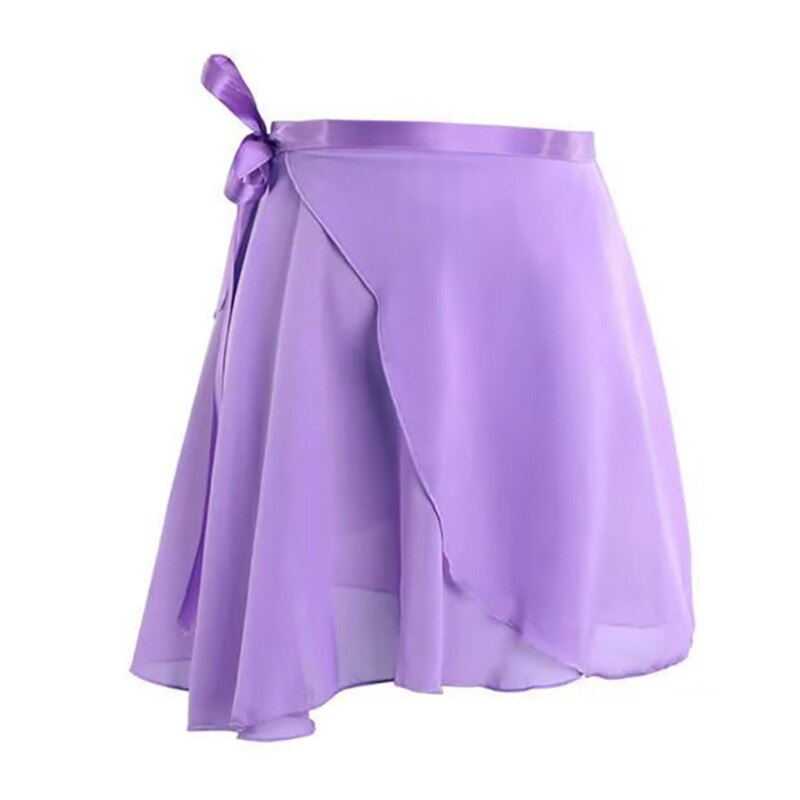 USHINE Ballet Dance Chiffon Skirt Pure Color Floral Print Practice Leotard Ballet Dance Dress Woman Children