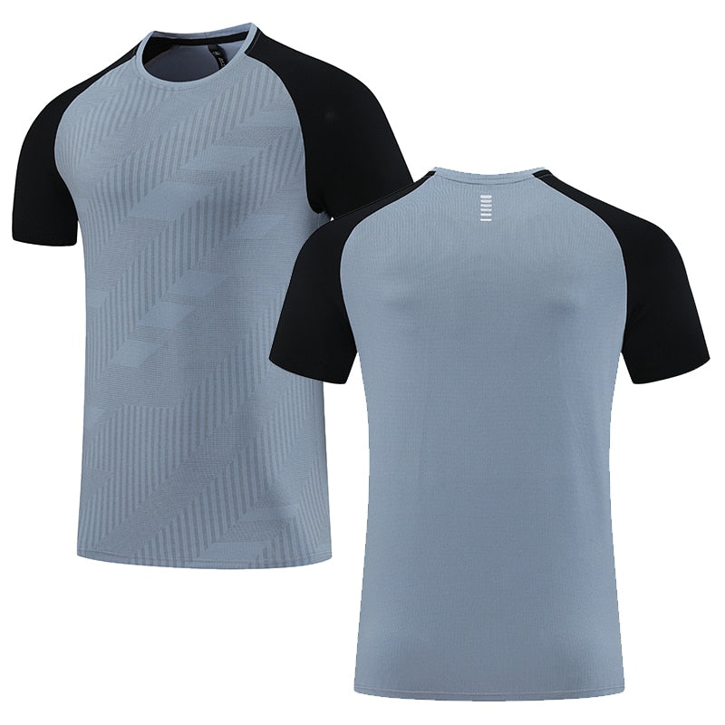 Custom LOGO Men Running T-shirt Fitness Sports Top Gym Training Shirt Jogging Casual Sportswear Quick Dry Outdoor Sports Shirt