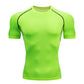 Men&#39;s Running Compression Tshirts Quick Dry Soccer Jersey Fitness Tight Sportswear Gym Sport Short Sleeve Shirt Breathable