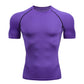 Men&#39;s Running Compression Tshirts Quick Dry Soccer Jersey Fitness Tight Sportswear Gym Sport Short Sleeve Shirt Breathable